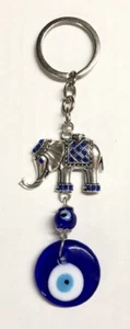 Portachiavi Elefante Fortunato da Appendere Feng Shui Blu Protezione Malocchio PKC5881 NUOVO - Foto 1 di 3