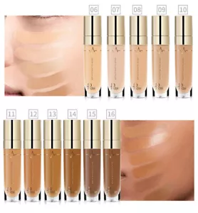 Liquid Foundation Concealer Natural Finish Waterproof Full Buildable Coverage - Picture 1 of 28