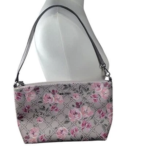 Nine West Floral Roses Tan Feminine Cottagecore Fairycore Clutch Shoulder Bag - Picture 1 of 6