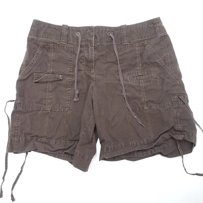 Pantalones Cortos Carga Loft Ann Taylor Para Mujer 4 Marrón 100% Algodón Cordón Exterior Foto 1 de 4