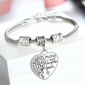 Pulsera madre e hija para siempre Día de la madre presente hija madre presente - Imagen 1 de 8