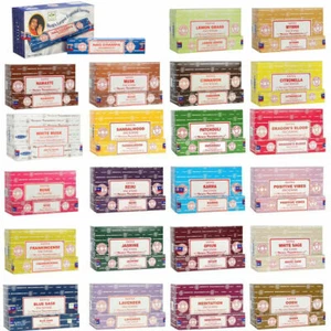 Paquete de 3 o 12 palos de incienso Satya genuino Nag Champa Joss (olores mixtos) - Imagen 1 de 1