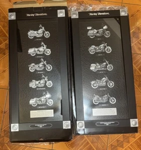 2 juegos de exhibición Shadowbox de motocicletas Harley Davidson de los años 80 - Imagen 1 de 8