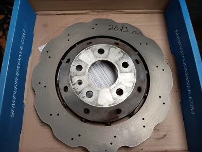 Resurfaced OEM Rear 330mm Drilled Composite Wavy Brake Disc Rotor for Audi RS5 - Image 1 of 3