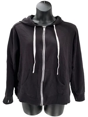 Peace Love World Love Life French Terry Hoodie Black - Image 1 of 3