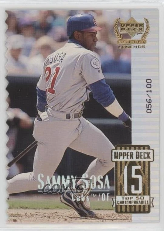1999 Upper Deck Century Legends Century /100 Sammy Sosa #65 - Image 1 of 2