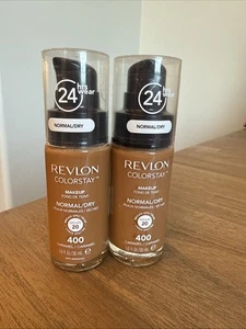 X2 REVLON COLORSTAY FOUNDATION FÜR NORMALE/TROCKENE HAUT, 400 CARAMEL NEU OHNE ETIKETT LSF 20 - Bild 1 von 5