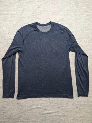 Lululemon Shirt Mens Medium Heathered Blue Live in Practice Performance Pullover - Image 1 of 4