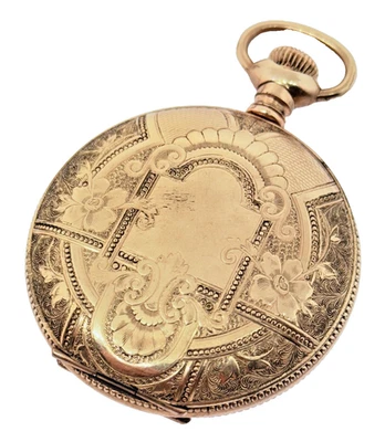 1907 TRENTON GRADE 130 - 16 SIZE FULL HUNTER GOLD FILLED POCKET WATCH - Image 1 of 4