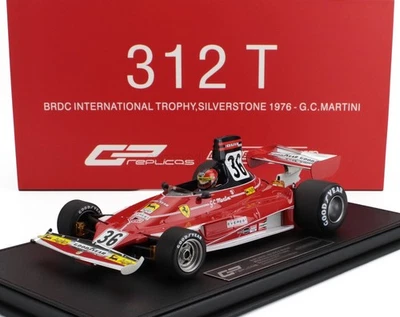 MODELLINO AUTO STATICO GP REPLICAS FERRARI F1 312T SILVERSTONE 1976 MARTINI 1/18 - Immagine 1 di 4