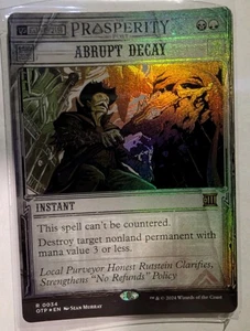 Abrupt Decay Outlaws of Thunder Junction: Breaking News Foil - MTG RARE - Picture 1 of 1
