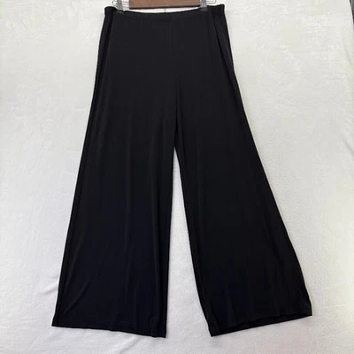 Pantalón jersey para mujer Bob Mackie talla pequeña pierna ancha negro Foto 1 de 4