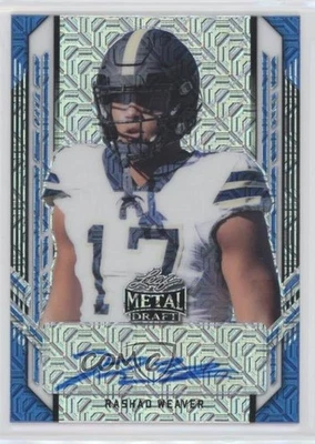 2021 Leaf Metal Draft Portrait Blue Mojo /10 Rashad Weaver Rookie Auto RC - Image 1 of 2