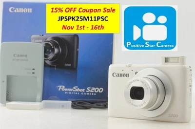 🎦✨Casi sin usar✨ Cámara digital compacta Canon PowerShot S200 blanca 7-11 Li... - Imagen 1 de 4