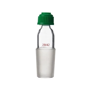 29/42 Glass Thermometer Adapter W/Thread Ground Cone Joint Plastic Screw Cap - Picture 1 of 1