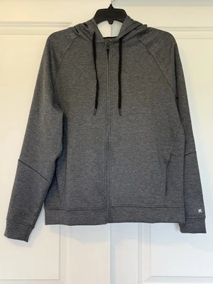 Sudadera con capucha activa gris mediana Kenneth Cole cremallera completa para hombre Foto 1 de 4