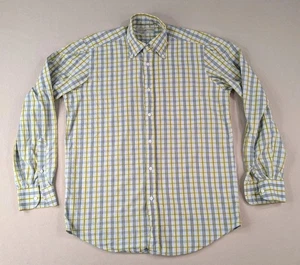 Luciano Barbera Shirt Adult Medium Plaid Button Down Italy - Picture 1 of 10
