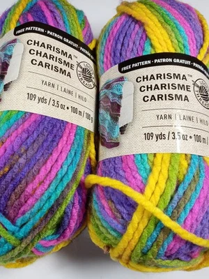 Loops & Threads Charisma Yarn-Passion-Lot  of 2 Skeins-Each 109 Yards - Image 1 of 2