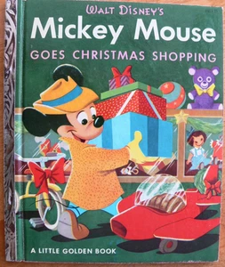 Vintage Little Golden Book ~ WALT DISNEY'S MICKEY MOUSE GOES CHRISTMAS SHOPPING - Bild 1 von 17