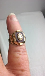 1951 Fort Plain, NY High School Balfour 10K Gold Class Ring Size 7 weight 6 Gram - Picture 1 of 9