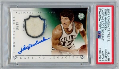 2013 National Treasures JOHN HAVLICEK /49 Auto Game Worn Patch CELTICS PSA 8 N44 - Image 1 of 3