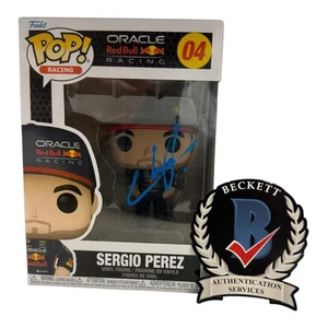 Sergio Perez Signed Autograph Formula One Funko Pop 04 Red Bull F1 Beckett BAS - Picture 1 of 2