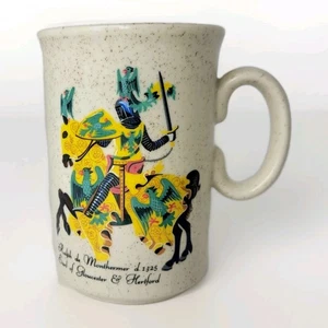 Vintage Stoneware Cup England Ralph de Monthermer Earl of Gloucester & Hertford - Picture 1 of 13