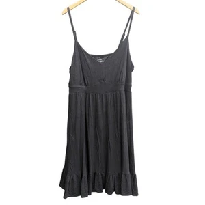 Black Knee Length Jersey Knit Summer Sundress Sleeveless Torrid Plus Size 1X - Picture 1 of 4