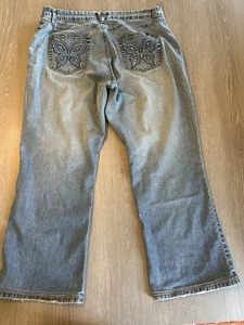 Angels Damen Plus Etikett 22 Tailored 32 x 28 Bootcut Jeans Angels auf Gesäßtaschen - Bild 1 von 15