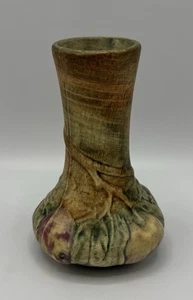Antike Keramik - Weller Baldin - 20er Jahre 6" Apfelblatt Vase - signiert "B" - Bild 1 von 5