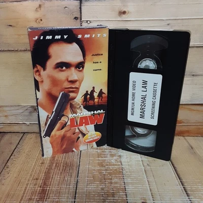 Marshal Law Screener VHS Used Jimmy Smits Promo Rare Action Thriller Cassette - Image 1 of 4