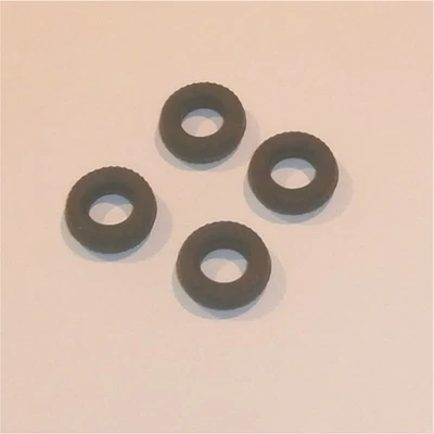 Britains Models 27mm Black Slotted 1:32 Scale Tires Set of 4 Tyres Pack #138 - image 1 of 4