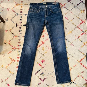 Tag Jeans Womens Sz 32 Blue Denim Low Rise Straight Leg 1068 USA Made Y2K - Picture 1 of 13