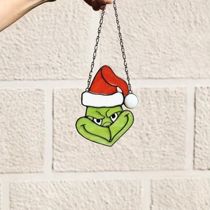 Grinch Acrylic Suncatcher, Christmas Wall Window Hangings, Holiday Decor Gifts - Picture 1 of 7