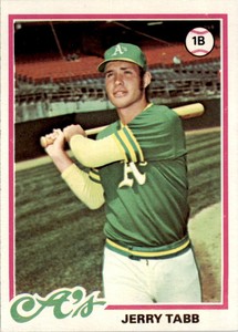 1978 Topps Jerry Tabb Rookie .  Oakland Athletics #224