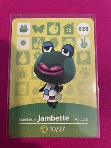 Nintendo Animal Crossing Amiibo Card 028 Jambette