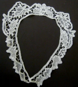 1880 Antique Italian linen collar hand made from  tape lace  unique - Picture 1 of 7