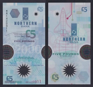 Northern Ireland Banknote 5 POUNDS 1999 P.-203a Space Shuttle FDS/UNC - Picture 1 of 1