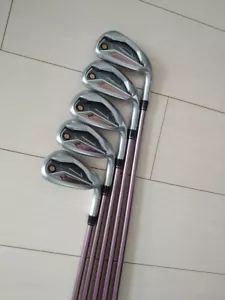 Womens TaylorMade Gloire Iron Set 6-9+Pw 6pc RH graphite shaft Flex Ladies Used - Picture 1 of 9