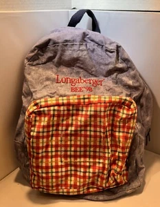 Longaberger Bee Pattern 1998 Cloth Backpack/Tote Bag Travel Hiking School - Picture 1 of 12