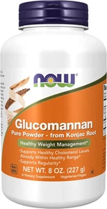 NOW Glucomannan (Amorphophallus konjac) Pure Powder Supports Regularity 8oz NEW! - Picture 1 of 4