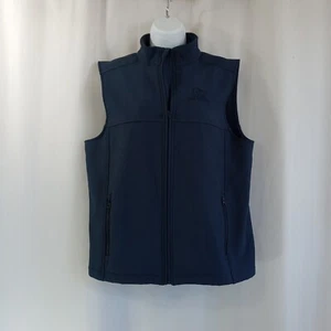 duck's unlimited Vest Jacket Size Medium Blue Fleece Lined - Picture 1 of 16