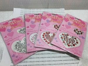 SPARKLING JEWELS STICKERS New in factory sealed plastic bags SET of 4 PACKAGES - Picture 1 of 5