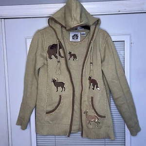 Juego de suéter/tanque con capucha bordado Storybook Knits para mujer talla S Wilderness - Imagen 1 de 21