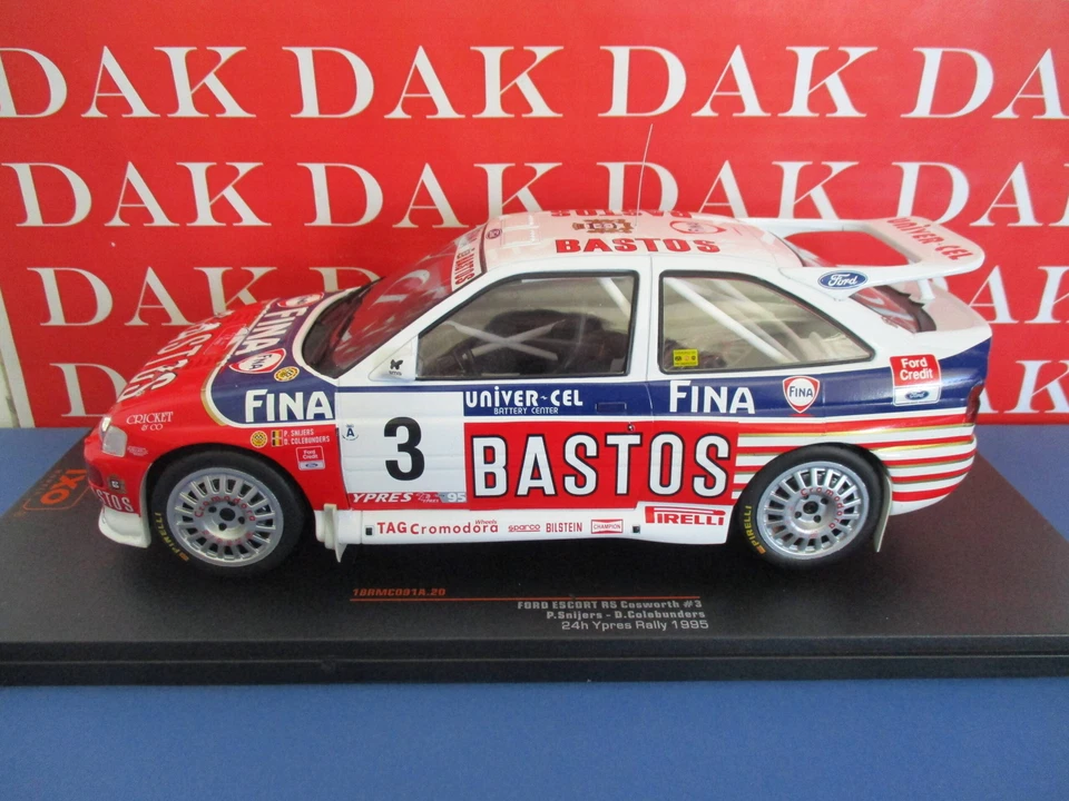 Die cast 1/18 Modellino Auto Ford Escort RS Cosworth Rally Ypres 1995 P. Snijers - Immagine 1 di 4