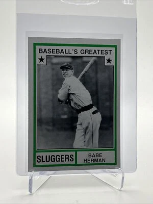 1982 TCMA Greatest Sluggers Babe Herman Baseball Card #28 Mint FREE SHIPPING - Image 1 of 3