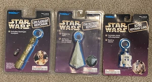 1997 Tiger Star Wars Star Destroyer, C3P0 & R2D2 Keychain Lot MIP B22 - Picture 1 of 10