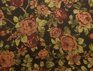Tela jacquard con cara de urdimbre de doble tejido compuesto floral Rose & Vine | 4,7 yardas. - Imagen 1 de 9