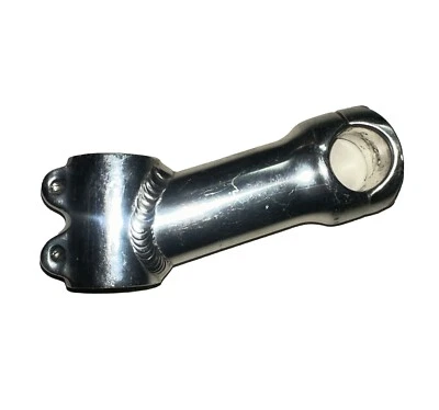 Vástago de bicicleta plateado 100 mm +/-15 grados 25,4 mm aleación 1/8 sin rosca Foto 1 de 4