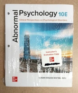 Abnormal Psychology 10th edition, Loose Leaf, Susan Whitbourne, McGraw Hill 2022 - Picture 1 of 2
